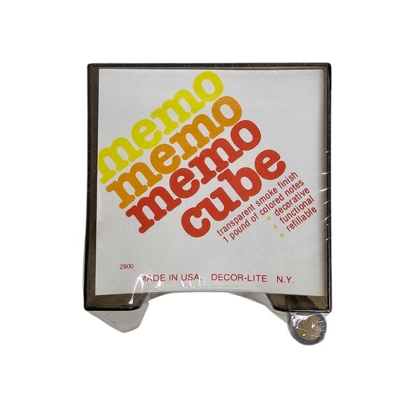 70s DEADSTOCK! Memo cube . made in USA - Picture 1 of 7
